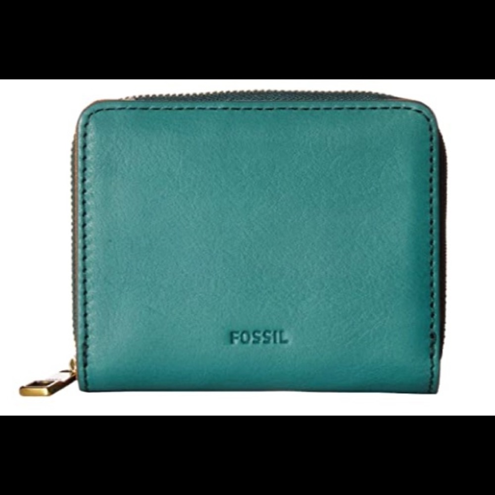 Fossil Emma mini multi wallet RFID aqua / teal leather